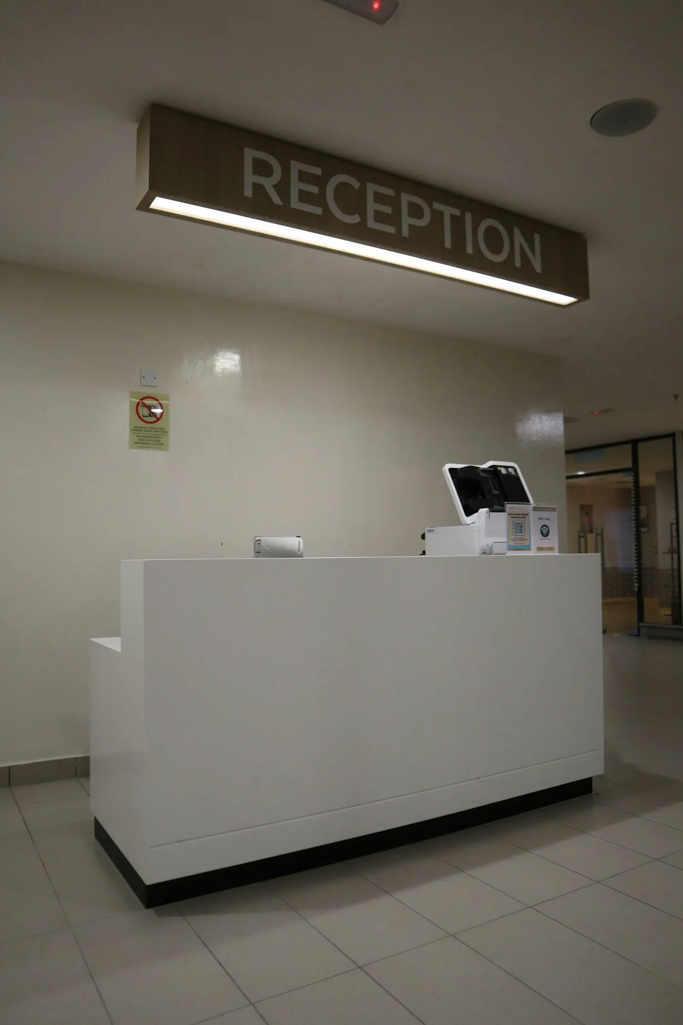The reception desk, where urgent calls and same-day visits are taken